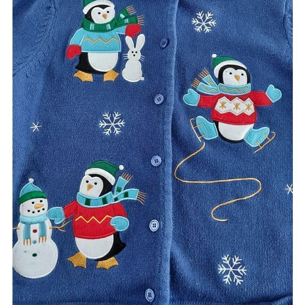 Dress Barn Vintage Ugly Christmas Cardigan Sweater Medium